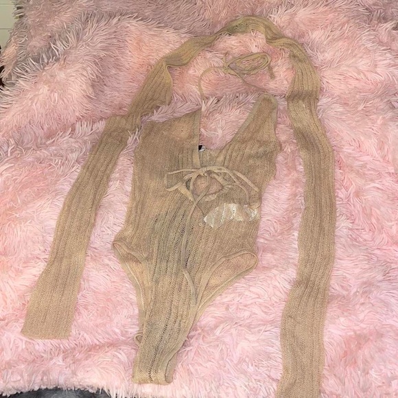 PrettyLittleThing Tops - Knit Bodysuit & Bolero Set